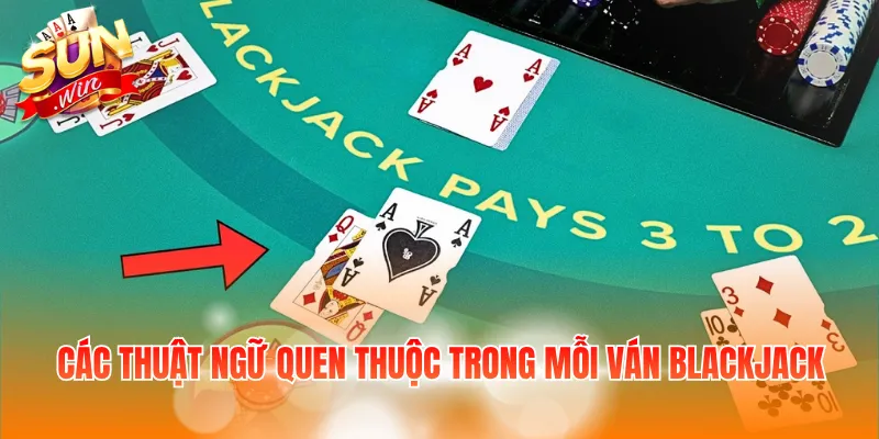 Các thuật ngữ quen thuộc trong mỗi ván Blackjack